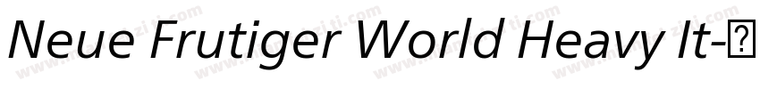 Neue Frutiger World Heavy It字体转换